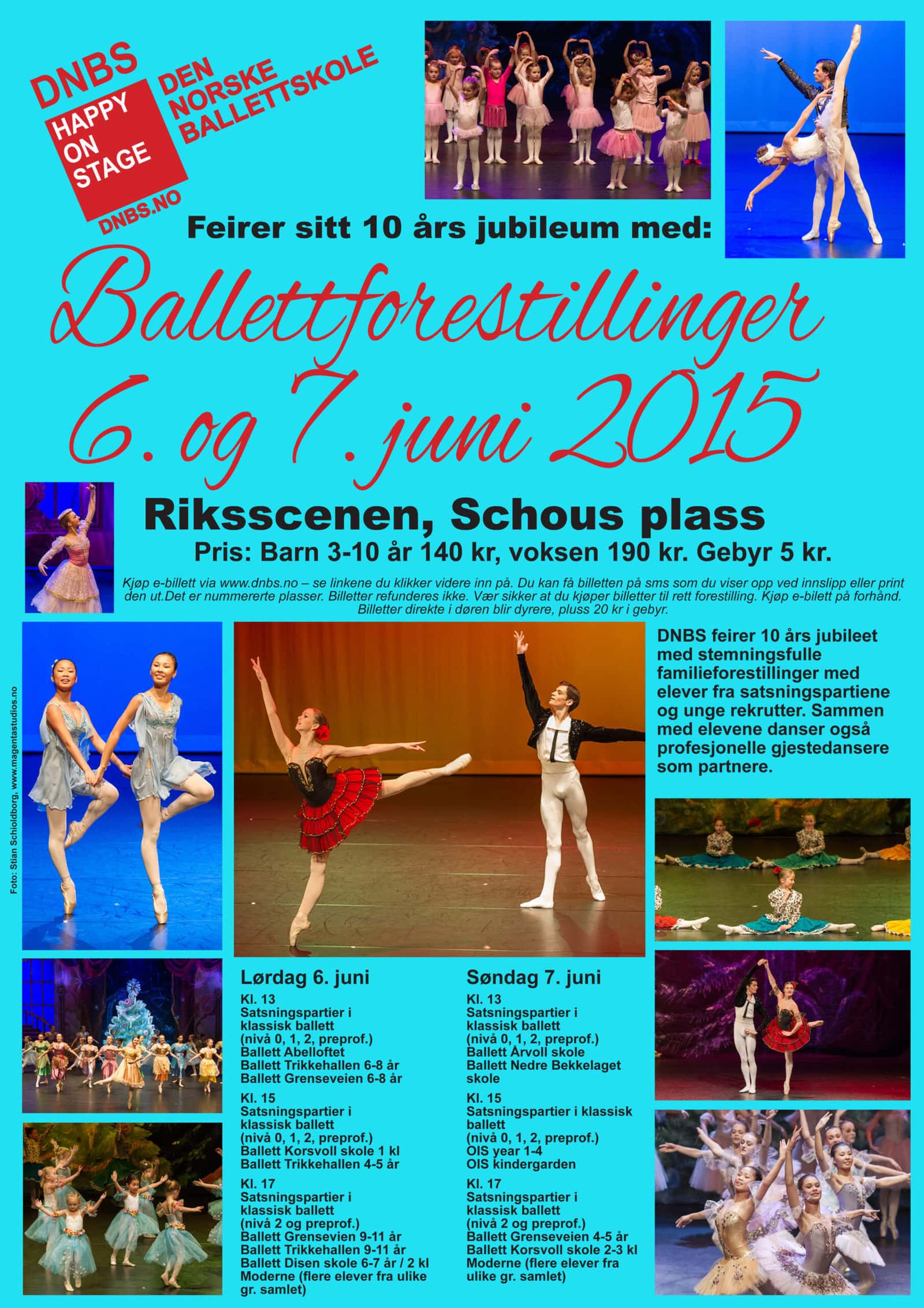 Plakat Ballettforestillinger 6 7 Juni Riksscenen