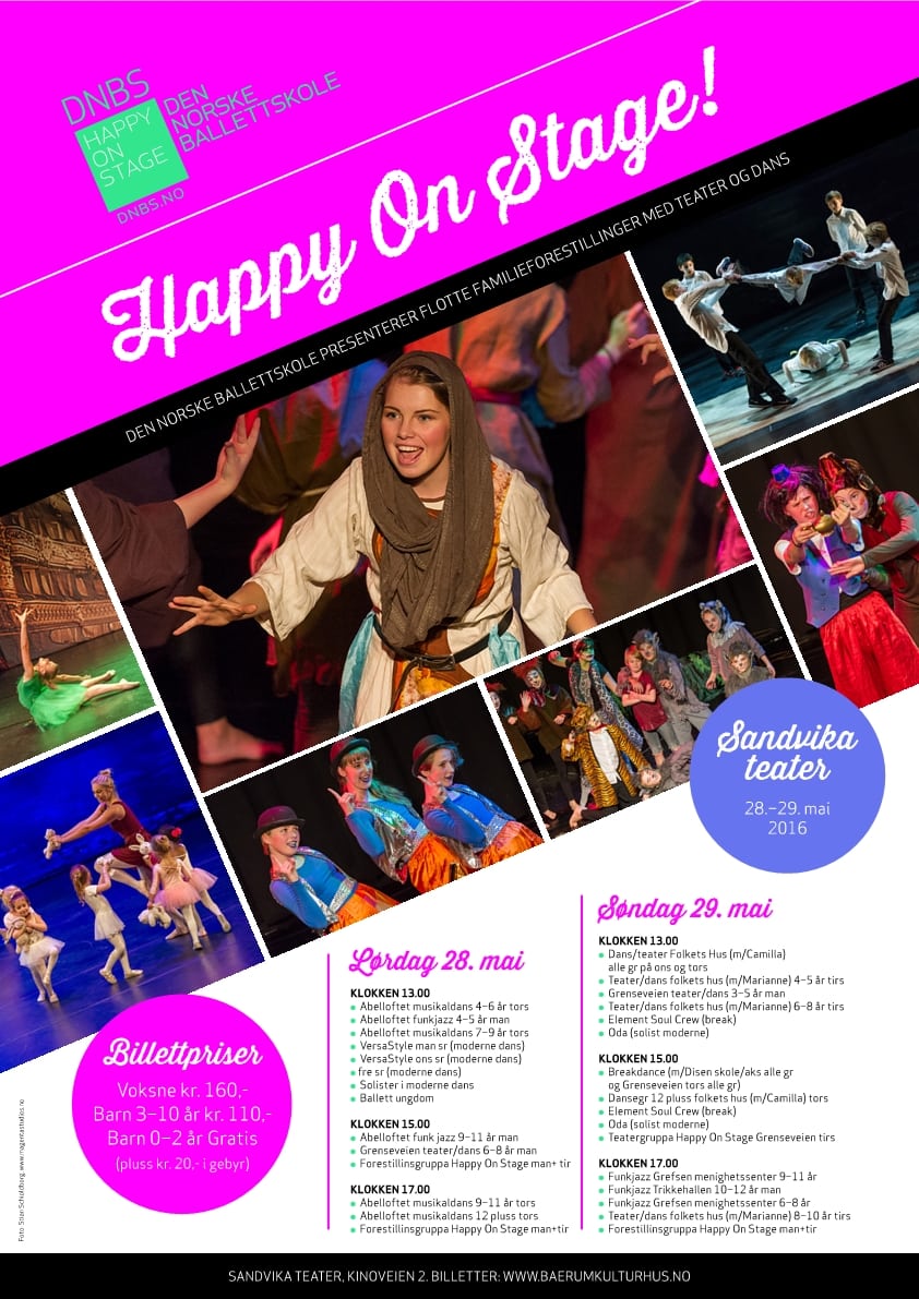 Happy On Stage Dnbs Plakat Vår 2016