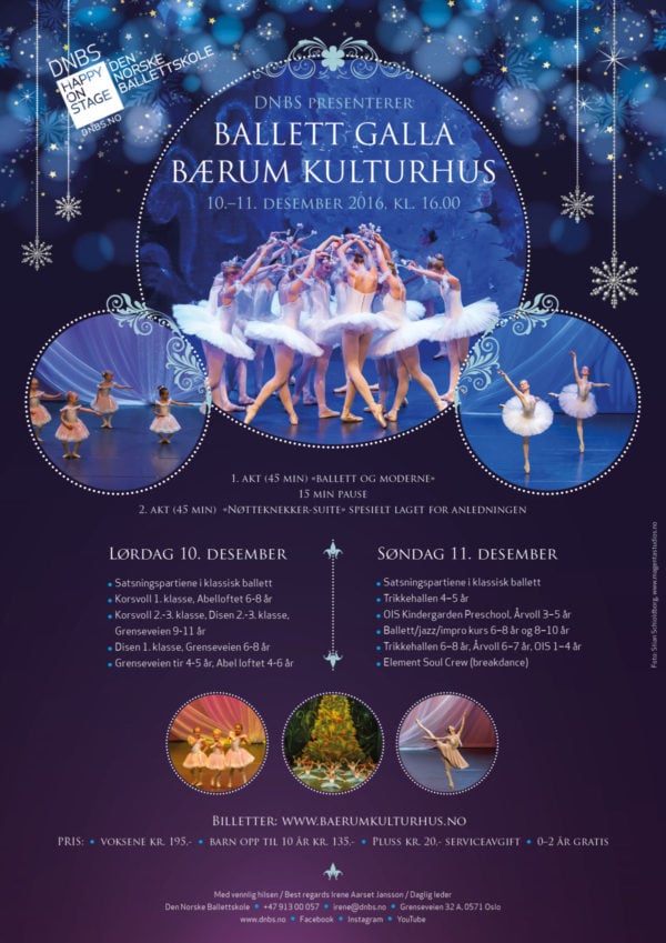 Dnbs Plakat Juleforestilling Des 2016 Ballettgalla